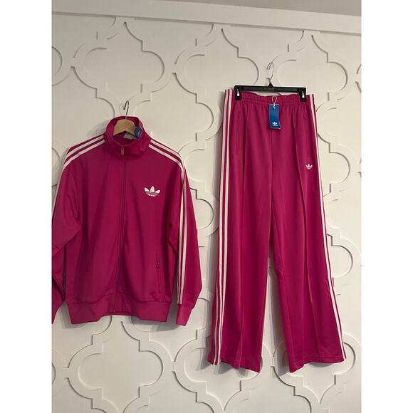NEW ADIDAS ORIGINALS Firebird Loose Tracksuit Women's Fuchsia Size Large - Picture 1 of 6